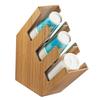 Cal-Mil 2048-3-60 Bamboo 4.5in x 17in (3) Section Cups/Lids Organizer 