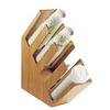 Cal-Mil 2048-4-60 Bamboo 4.5in x 20in (4) Section Cups/Lids Organizer 