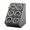 Cal-Mil 2049 Classic 11.5inx 15.75"Black Plastic Flatware Cylinder Display 