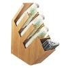 Cal-Mil 2051-60 Bamboo 4.5in x 20in (4) Section Cups/Lids Organizer 