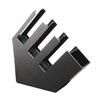 Cal-Mil 2051 Classic 4.75in x 20in Black Plastic (4) Section Cup/Lid Holder 