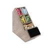 Cal-Mil 2052-110 Aspen 13in x 6in Gray Pine Wood Condiment/Stir-Stick Holder 