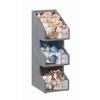 Cal-Mil 2053-83 Ashwood 5.5in x 6.5in Gray Oak Wood 3-Tier Condiment Organizer 