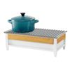 Cal-Mil 22043-15 Monterey 19.75in x 10in White Chafing Dish Frame 