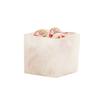 Cal-Mil 22055-4-126 4in x 4in x 4"H Square White Marble Resin Storage Jar - 3 Each 