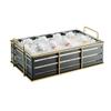 Cal-Mil 22085-12-90 Empire 22in x 13.5in Gold Wire Beverage Ice Display 