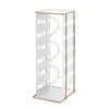 Cal-Mil 22086-15 Empire 7inx 7.25in White Metal 3-Tier Flatware Cylinder Holder 