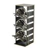 Cal-Mil 22086-90 Empire 7inx 7.25in Black Metal 3-Tier Flatware Cylinder Holder 