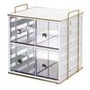 Cal-Mil 22088-15 Empire 13in x 11.25in White Steel (4) Section Bread Display 