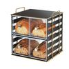 Cal-Mil 22088-90 Empire 13in x 11.25in Black Steel (4) Section Bread Display 