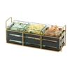 Cal-Mil 22091-90 Empire 12.5in x 4.5in x 5.25"H Gold Wire Condiment Organizer 