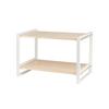 Cal-Mil 22356-2-15 Blonde 22in x 13.25in White Metal 2-Tier Display Riser 