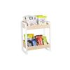 Cal-Mil 22357-15 Blonde 16in x 9in White Metal 2-Tier Countertop Display Stand 