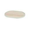 Cal-Mil 22379-1622-107 Blonde 16in x 22in Maple Oval Serving Tray with Matcha Rim 