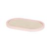 Cal-Mil 22379-712-108 Blonde 7in x 12in Maple Oval Serving Tray with Blush Rim 