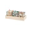 Cal-Mil 22384-3-71 Blonde 5in x 12.75in Maple Wood Condiment Organizer 