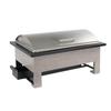 Cal-Mil 22415-110 Aspen 14.25in x 22in Black Metal Chafing Dish with Windguard 