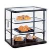 Cal-Mil 22417-112 Heritage 17in x 21in Dark-Stained Oak 3-Tier Display Case 