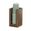 Cal-Mil 22430-136 Melrose 4.5in x 4.5in x 8.25"H Brown Wood Cup & Lid Organizer 