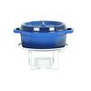 Cal-Mil 22917-15 Juno 12in Dia. x 7"H White Metal Chafing Dish Stand 