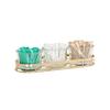 Cal-Mil 22918-5-116 Monaco 16.5in x 6in Gold Plated Condiment Organizer 