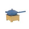 Cal-Mil 23145-21 Sydney 10.5in x 10.5in x 5.5"H Oak Chafing Dish Stand 