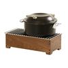 Cal-Mil 23146-78 Sydney 20in x 10in x 5.5"H Walnut Chafing Dish Stand 