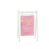 Cal-Mil 23160-47-15 Juno 5.5in x 3in x 10"H White Metal Hanging Sign 