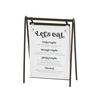Cal-Mil 23160-811-13 Onyx 9.5in x 4.5in x 15"H Black Metal Hanging Sign 