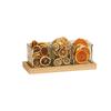 Cal-Mil 23183-21 Sydney 12.75in x 5in x 4.5"H Oak Condiment Organizer 