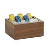 Cal-Mil 23184-10-78 Sydney 13.25in x 11in x 7.25"H Walnut Beverage/Ice Display 