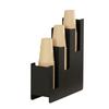 Cal-Mil 23187-13 Classic 5in x 13in 3-Tier Black Plastic Cup & Lid Organizer 