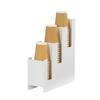 Cal-Mil 23187-15 Classic 5in x 13in 3-Tier White Plastic Cup & Lid Organizer 