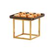 Cal-Mil 23201-8-130 8in x 8in x 8"H Square Antique Brass Tube Display Riser 