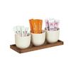 Cal-Mil 23204-78 Sydney 5in x 12.75in x 4.5"H Walnut Condiment Organizer 