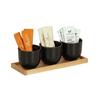 Cal-Mil 23205-21 Sydney 5in x 12.75in x 4.5"H Oak Condiment Organizer 