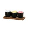 Cal-Mil 23205-78 Sydney 5in x 12.75in x 4.5"H Walnut Condiment Organizer 