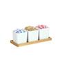 Cal-Mil 23206-21 Sydney 5in x 12.75in x 4.5"H Oak Condiment Organizer 