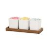 Cal-Mil 23206-78 Sydney 5in x 12.75in x 4.5"H Walnut Condiment Organizer 