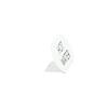 Cal-Mil 23401-3-15 Juno 4.5in x 2"H White Metal Oval Tabletop "Hot Decaf" Sign 