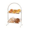 Cal-Mil 23402-49 18in x 10.5in x 20.75"H 2-Tier Chrome Bakery Stand 