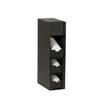 Cal-Mil 23421-13 Classic 6in x 11.5in Black Plastic 3-Section Straw Holder 