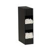 Cal-Mil 23422-13 Classic 6in x 11.5in Black Plastic 2-Section Straw Holder 