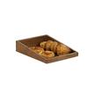 Cal-Mil 23442-1012-78 10in x 12in x 3"H Walnut Angled Display Tray 