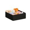Cal-Mil 23703-13 11.75in x 11.75in x 4.5in Black Metal Condiment Organizer 