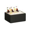 Cal-Mil 23709-10-13 13in x 10.5in x 7"H Black Metal Beverage Ice Display 