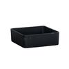 Cal-Mil 23739-10-124 10in x 10in x 3.25"H Black Marble Resin Square Bowl 