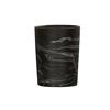 Cal-Mil 23742-5-124 4.75in Dia. x 5.75"H Black Marble Resin Flatware Holder 