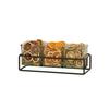 Cal-Mil 23747-3-13 12.5in x 4.5in x 3"H Black Wire 3 Jar Condiment Organizer 
