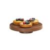 Cal-Mil 23755-102-78 10.25in Dia. x 2.25"H Walnut Melamine Display Pedestal 